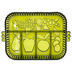 Tapas-, Serveerschaal Glas, Groen thumbnail 1