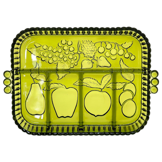 Tapas-, Serveerschaal Glas, Groen 1