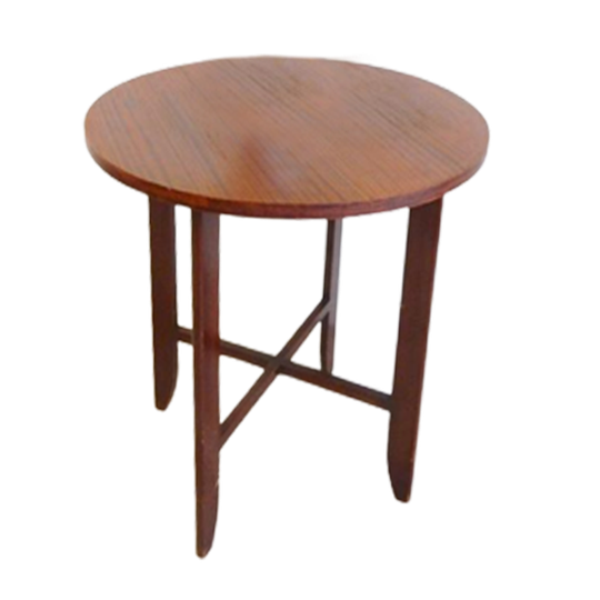 Retro Vintage Bijzettafel Tafel Jaren 60 Rond Plantentafel 1
