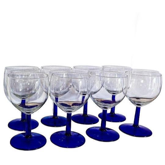 8x Wijnglas Donkerblauwe Steel Luminarc 1