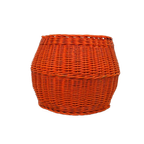 Xxl Oranje Rotan Mand. Vintage Ronde Rieten Opbergmand Etc. thumbnail 1