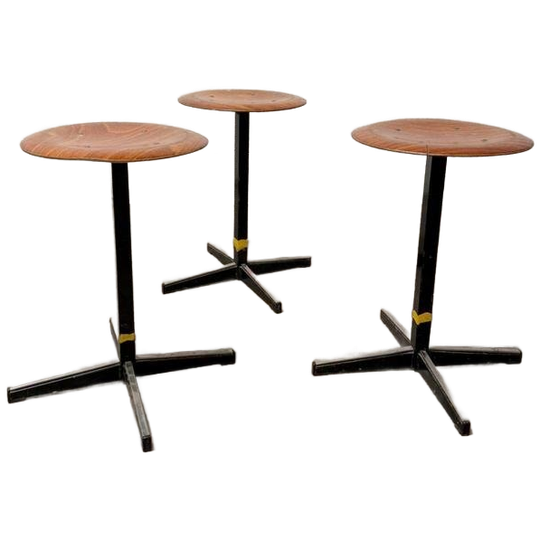 Set Van 3 Vintage Marko Industriële Krukken 1