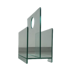 Magazine Holder / Glass / 1980s thumbnail 1
