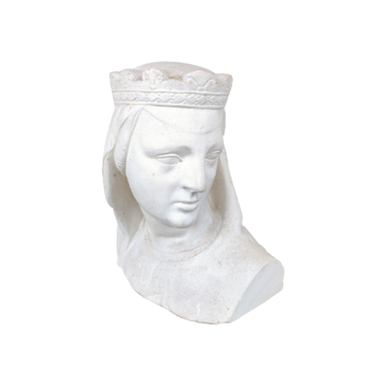 Gipsen Buste Van Een Gekroonde Dame 1