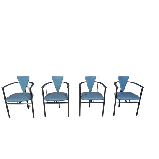 Vintage Dining Chairs By Belgo Chrom, Set Of 4 - 1980s 1