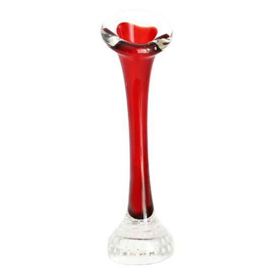 Vintage Rood Glazen Vaasje Van Bo Borgstrom Voor <<<brand>>>, Zweden 1970 1