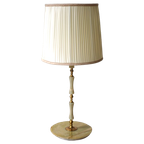 Vintage Tafellamp Vloerlamp Marmer/Onyx Goud thumbnail 1