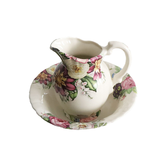 Vintage Abby Ceramics Staffordshire England Lampet Set 1