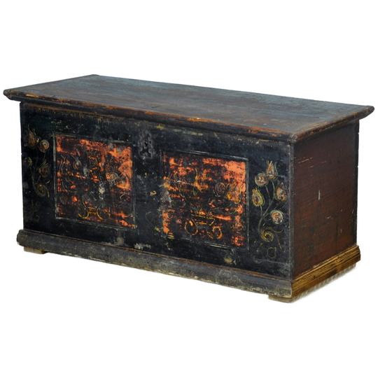 Folk Art Bruidskist, Circa 1850 1