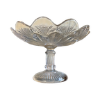 Vintage Glazen Schaal Op Voet Tazza Koekjesschaal Frans thumbnail 1