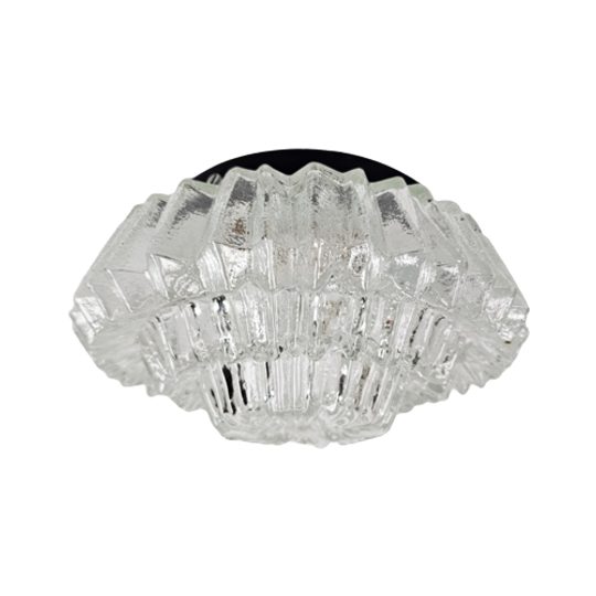 Glashutte Limburg - Plafonniere - Glas - Metaal - Porselein - 3e Kwart 20e Eeuw 1