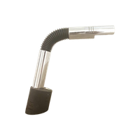Vintage Italian Targetti Sankey ‘Elbow’ Series Desk Lamp, Chrome And Flexible With Metal Foot, 19