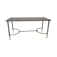 Franse Salontafel Met Rookglazen Blad, Jaren 50