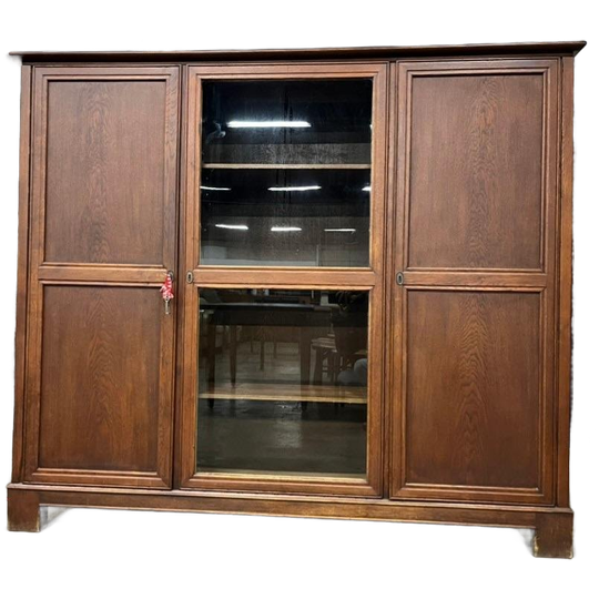 Vintage Xl Houten Vitrinekast / Wandkast / Meubel 1