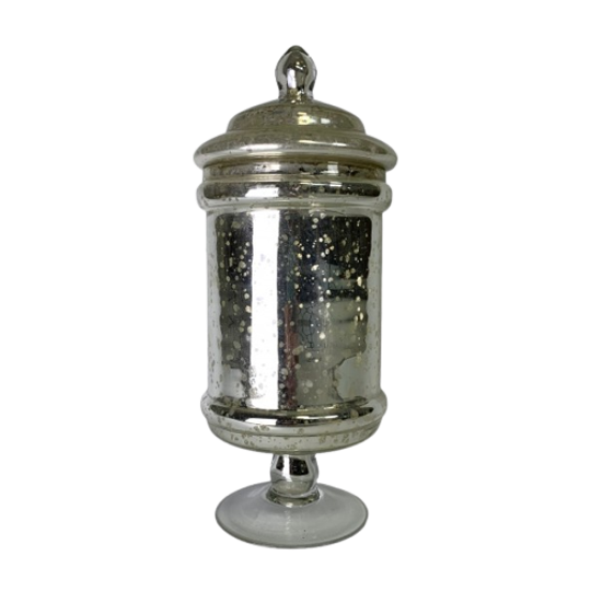Kwikzilveren Pot Met Deksel, Apothekerspot, Rond 1900 (armeluiszilver) 1