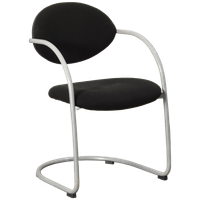 Frontseat Vergaderstoel, Zwart, Slede Frame