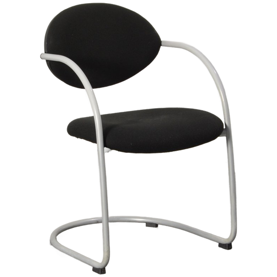 Frontseat Vergaderstoel, Zwart, Slede Frame 1
