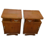 Grootmoederstijd Art Deco Nachtkastjes Set Van 2 thumbnail 1