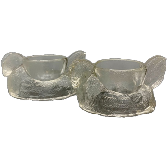 Set Vintage Persglas Eierdopjes Kip 2 Stuks 1