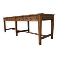 Grote Antieke Draperie Stoffen Tafel