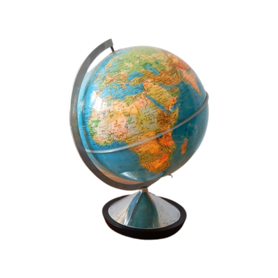 Retro Vintage Wereldbol Globe Lamp Tafellamp Uit 1973