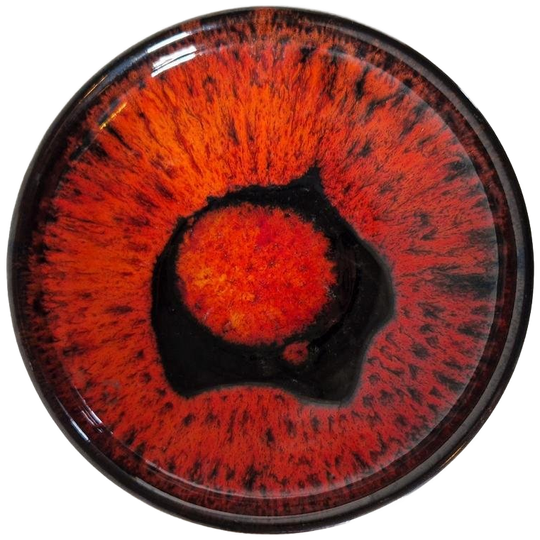 Vintage Oranje Schaal Jaren 70 Keramieke Fruitschaal 1