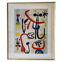 Miro Art-Print Van Schilderij In Lijst 60 X 50 Cm