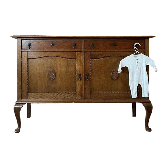 Vintage Sierlijke Commode Houtkleur 1