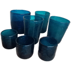 Set Van 7 Blauwe Frisdrankglazen thumbnail 1
