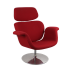 Refurbished Artifort Pierre Paulin Tulip F545 Designstoel - Rood - Draaifauteuil Tulpvoet thumbnail 1