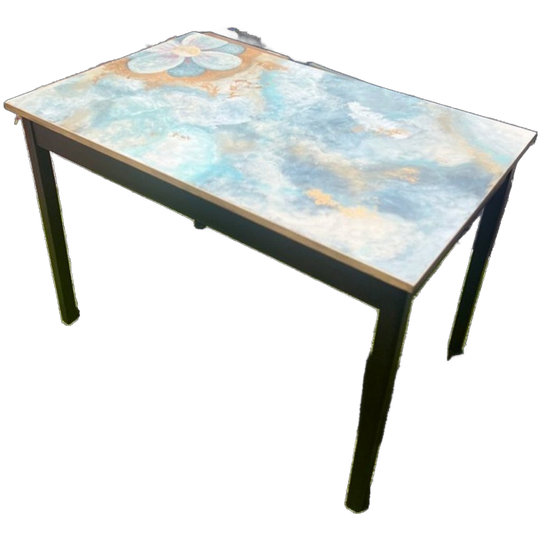 Unieke Handbeschilderde Tafel – Een Kunstwerk Op Poten! 1