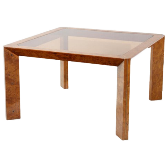 Italiaanse Midcentury Burlwood Vintage Wortelhout Eettafel 1