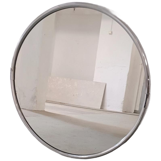 Vintage Art Deco Spiegel, Rond, 60 Cm 1