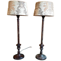 Set Van 2 Vintage Tafellampjes, Schemerlampen, Lampen