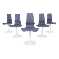 6X Vintage Eetkamerstoel Tulpvoet Tulip Chair 1970