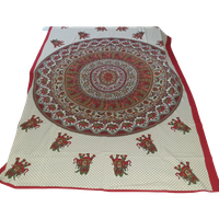 Boho Etnisch Tafelkleed Olifanten Bloemen Paisley 185 X 128