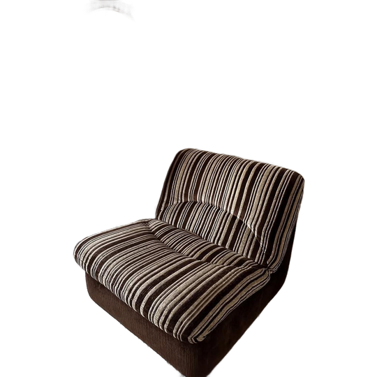 Vintage Gestreepte Fauteuil 1