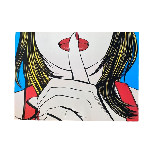 Pop Art Plaat / Poster Ssshh , Solmyra Van Ikea Jaren 90