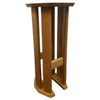Zeldzaam Jaren 70-80 Eiken Plantentafel Planten Zuil (art Deco Style) thumbnail 1