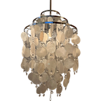 Capiz Hanglamp Parelmoer Schelpen Kroonluchter Opaline thumbnail 1