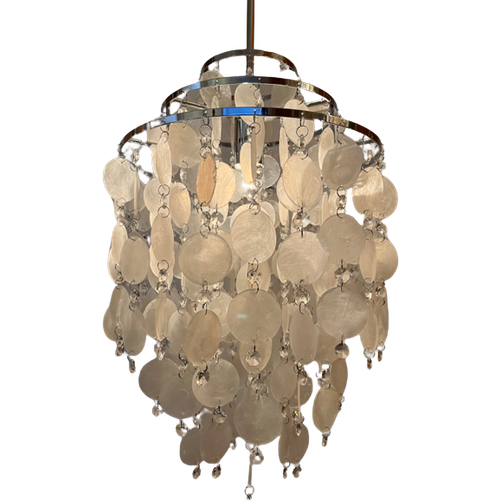 Capiz Hanglamp Parelmoer Schelpen Kroonluchter Opaline