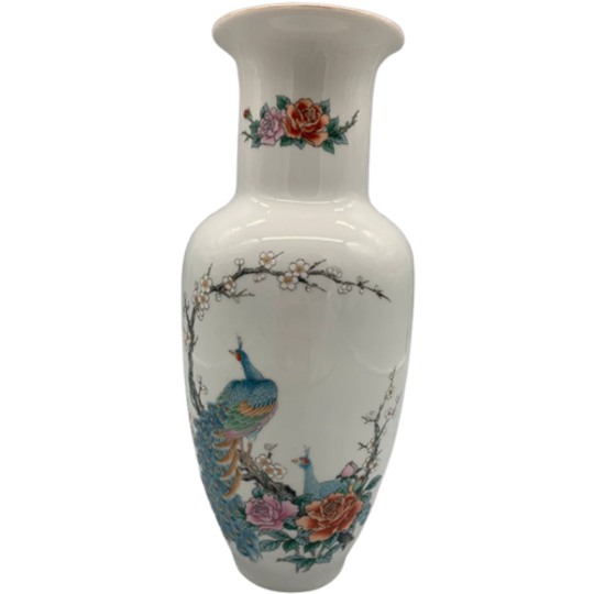 Grote Witte Japanse Vaas Pauwen 1