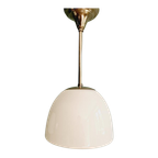 Art Deco Hanglamp In Wit Opaline (4 Stuks Beschikbaar) thumbnail 1