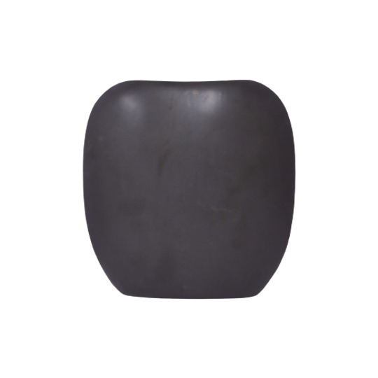 Mat Zwarte Platte Vaas 1