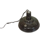 Vintage Industriële Emaille Hanglamp, Zwart thumbnail 1