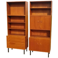 Vintage Teak Wandkast Uit Drie Delen