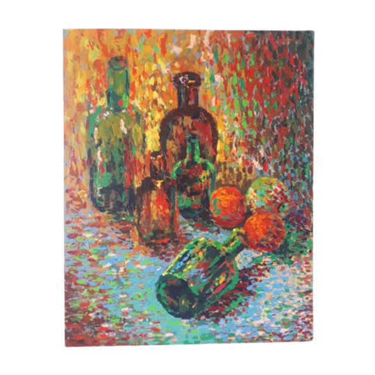 * Retro Schilderij Olieverf Op Bord Jaren 80 1