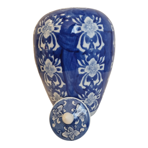 Chinese Gemberpot Blauw Met Wit