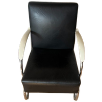 Dutch Originals Gispen 407 Fauteuil – Zwart Leder