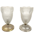 Koppel Art Deco Persglas Tafellampjes thumbnail 1